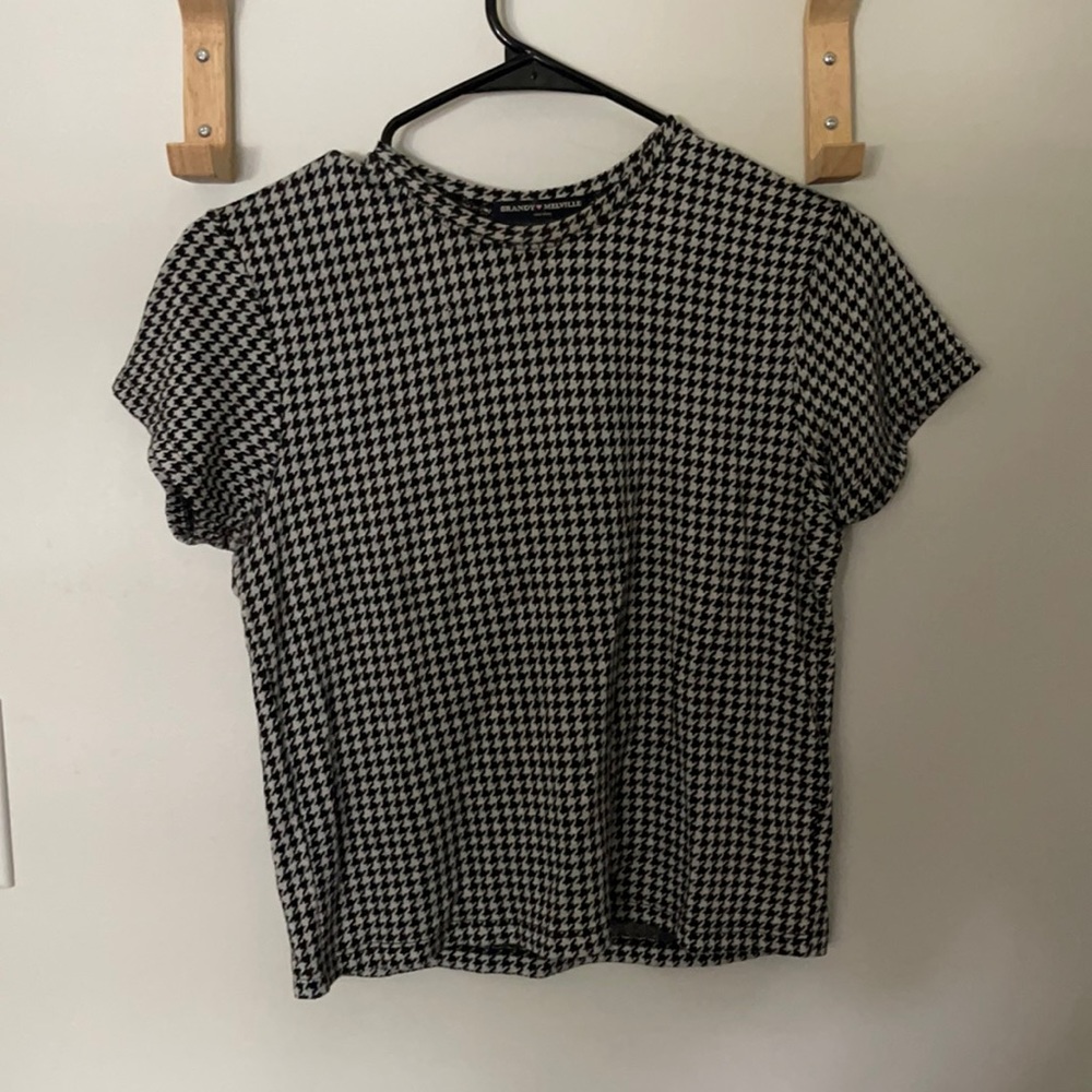 Brandy Melville houndstooth tee